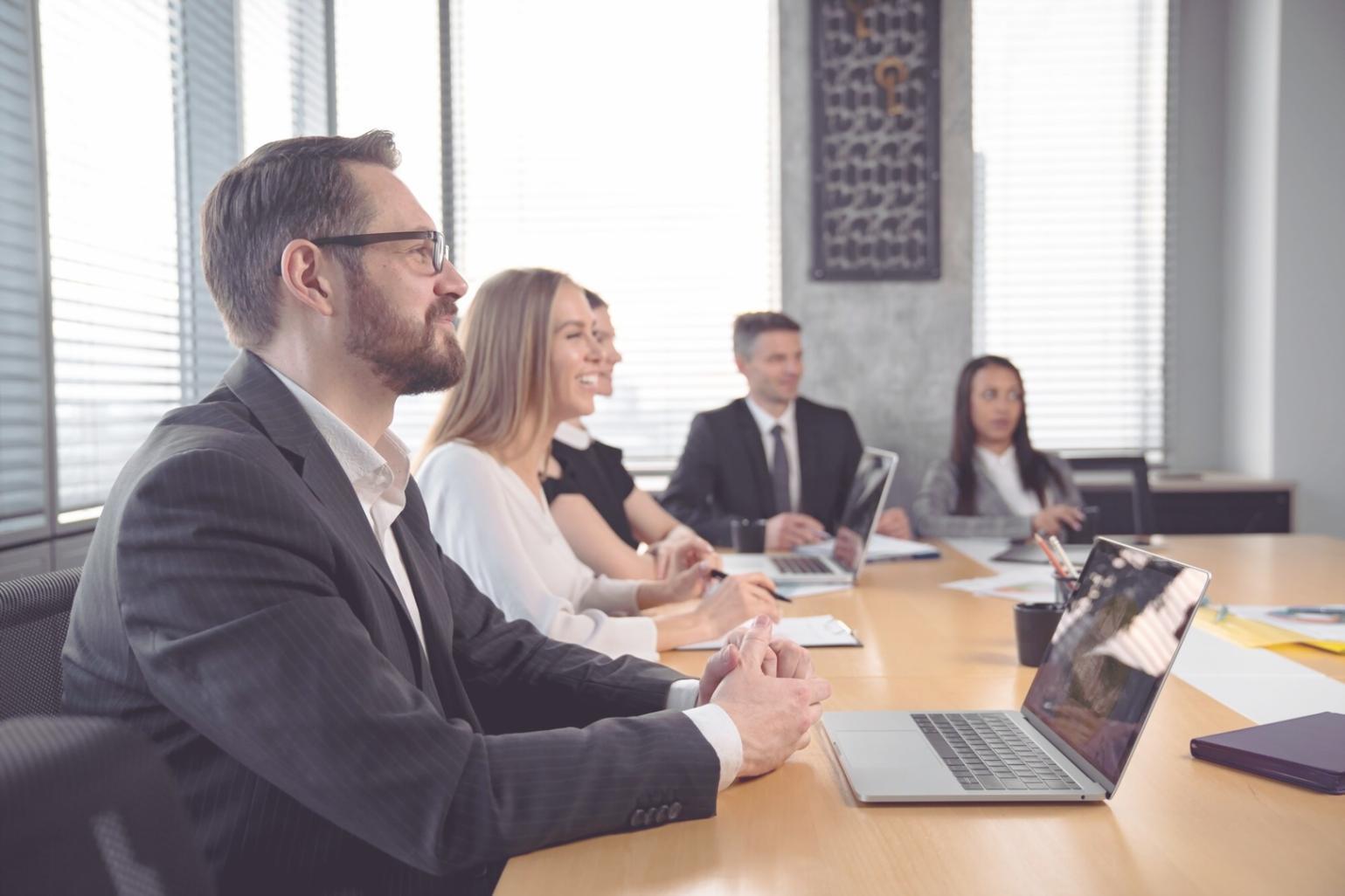 Professional business consultation showing financial planning process